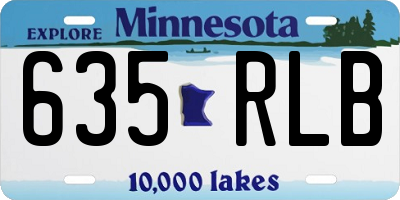 MN license plate 635RLB