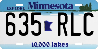 MN license plate 635RLC