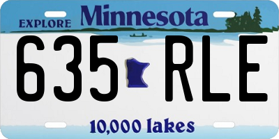 MN license plate 635RLE