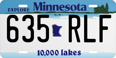 MN license plate 635RLF