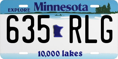 MN license plate 635RLG