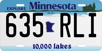 MN license plate 635RLI