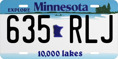 MN license plate 635RLJ