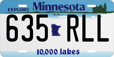 MN license plate 635RLL