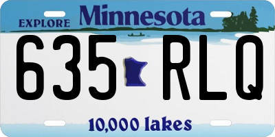MN license plate 635RLQ