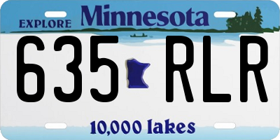 MN license plate 635RLR