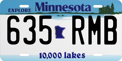 MN license plate 635RMB
