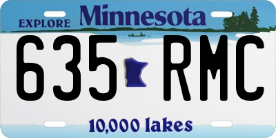 MN license plate 635RMC