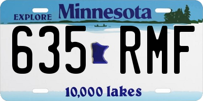 MN license plate 635RMF