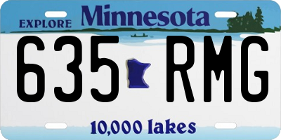 MN license plate 635RMG