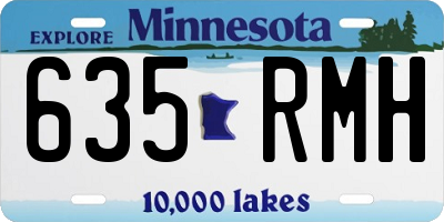 MN license plate 635RMH