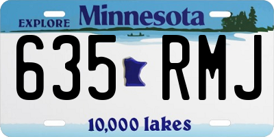 MN license plate 635RMJ