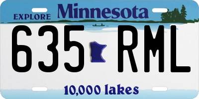 MN license plate 635RML