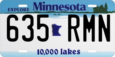 MN license plate 635RMN