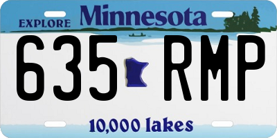 MN license plate 635RMP