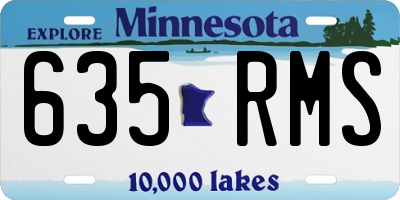 MN license plate 635RMS