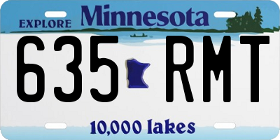 MN license plate 635RMT