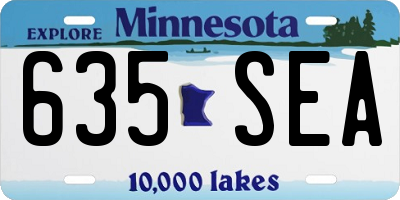 MN license plate 635SEA