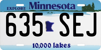 MN license plate 635SEJ