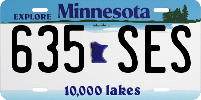 MN license plate 635SES