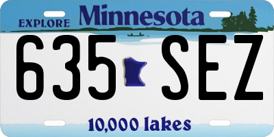 MN license plate 635SEZ