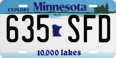 MN license plate 635SFD