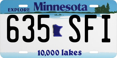 MN license plate 635SFI
