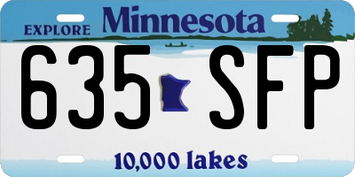 MN license plate 635SFP