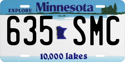 MN license plate 635SMC