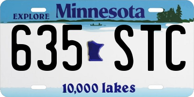 MN license plate 635STC
