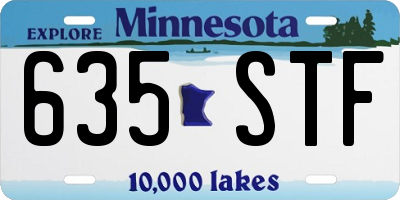 MN license plate 635STF