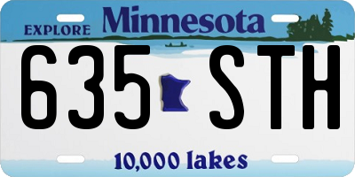 MN license plate 635STH