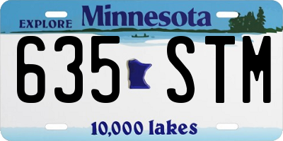 MN license plate 635STM