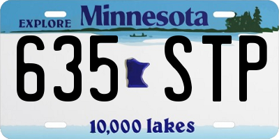 MN license plate 635STP