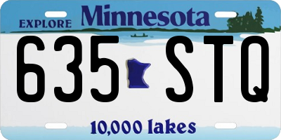 MN license plate 635STQ