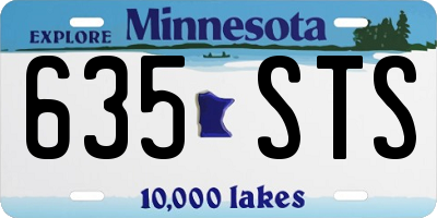 MN license plate 635STS
