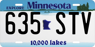 MN license plate 635STV