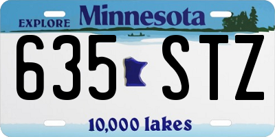 MN license plate 635STZ