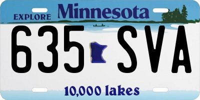 MN license plate 635SVA