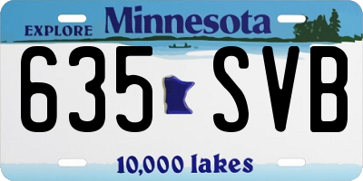 MN license plate 635SVB