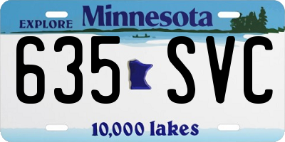 MN license plate 635SVC