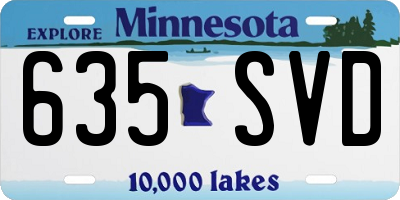 MN license plate 635SVD