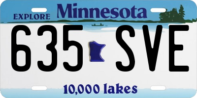 MN license plate 635SVE