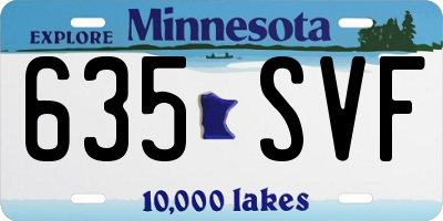MN license plate 635SVF