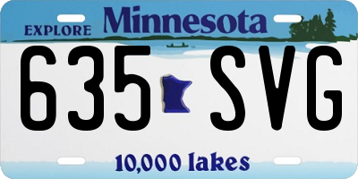 MN license plate 635SVG