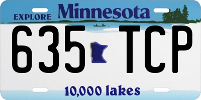 MN license plate 635TCP