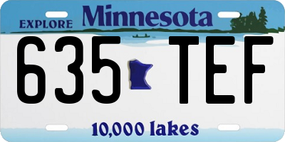 MN license plate 635TEF