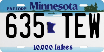 MN license plate 635TEW