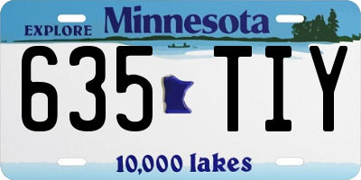 MN license plate 635TIY