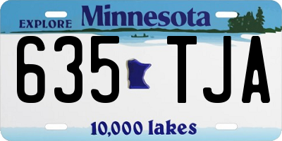 MN license plate 635TJA